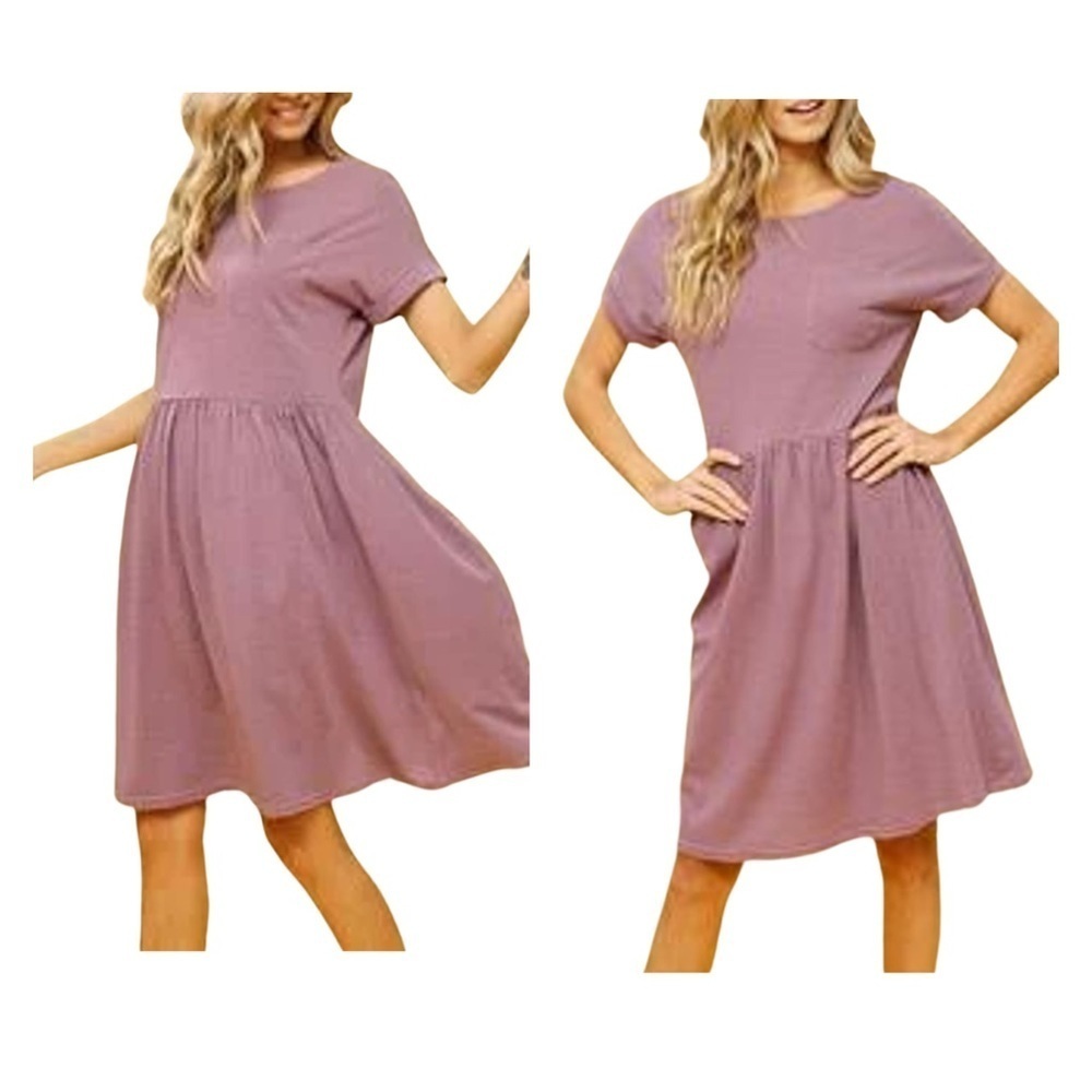 LISTICLE Dress Sz S Babydoll Pink Stripe